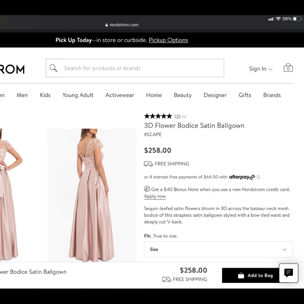 Xscape dress